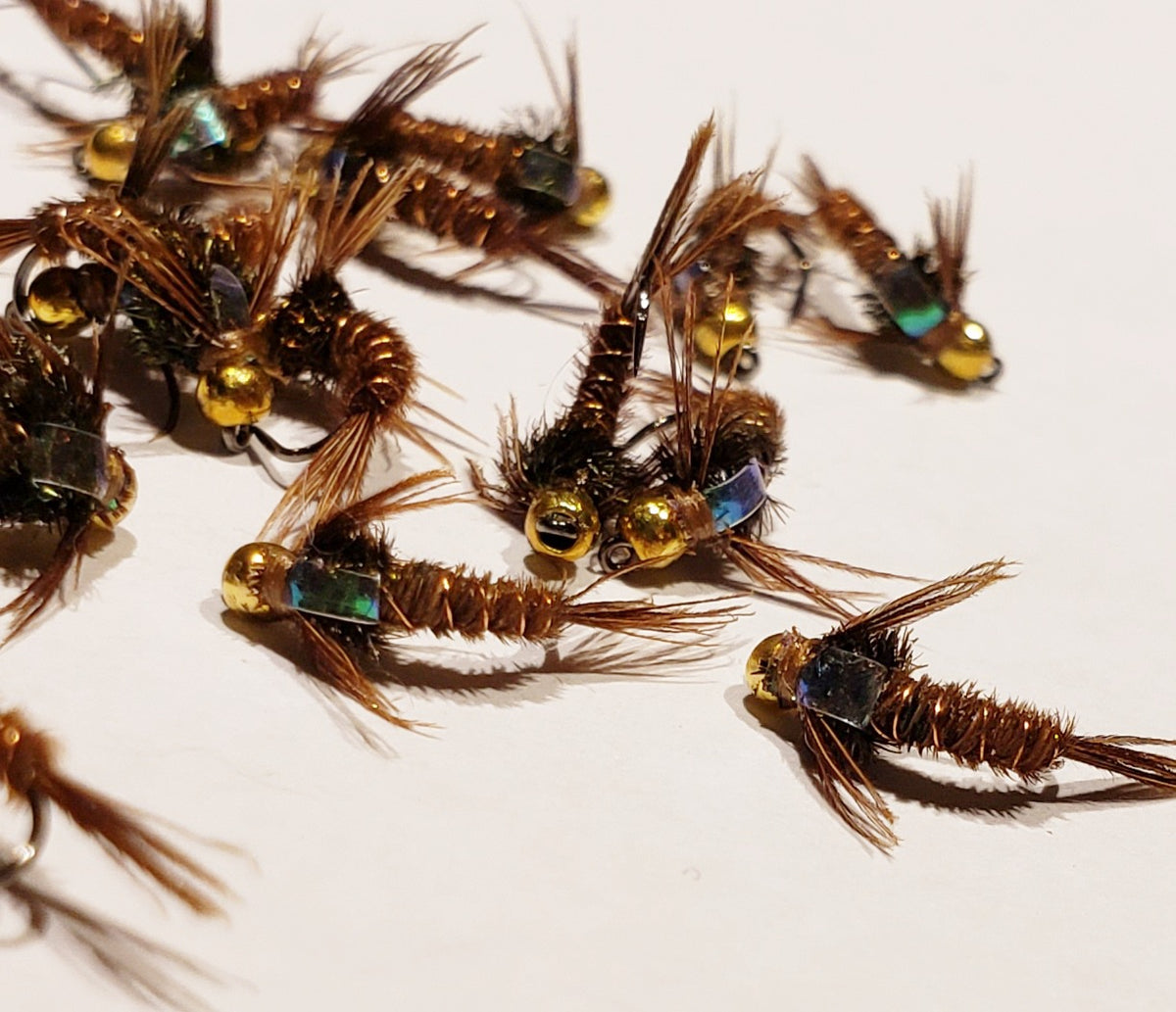 BestCity Fly Fishing PHEASANT TAIL NYMPHS Flashback pack of 8